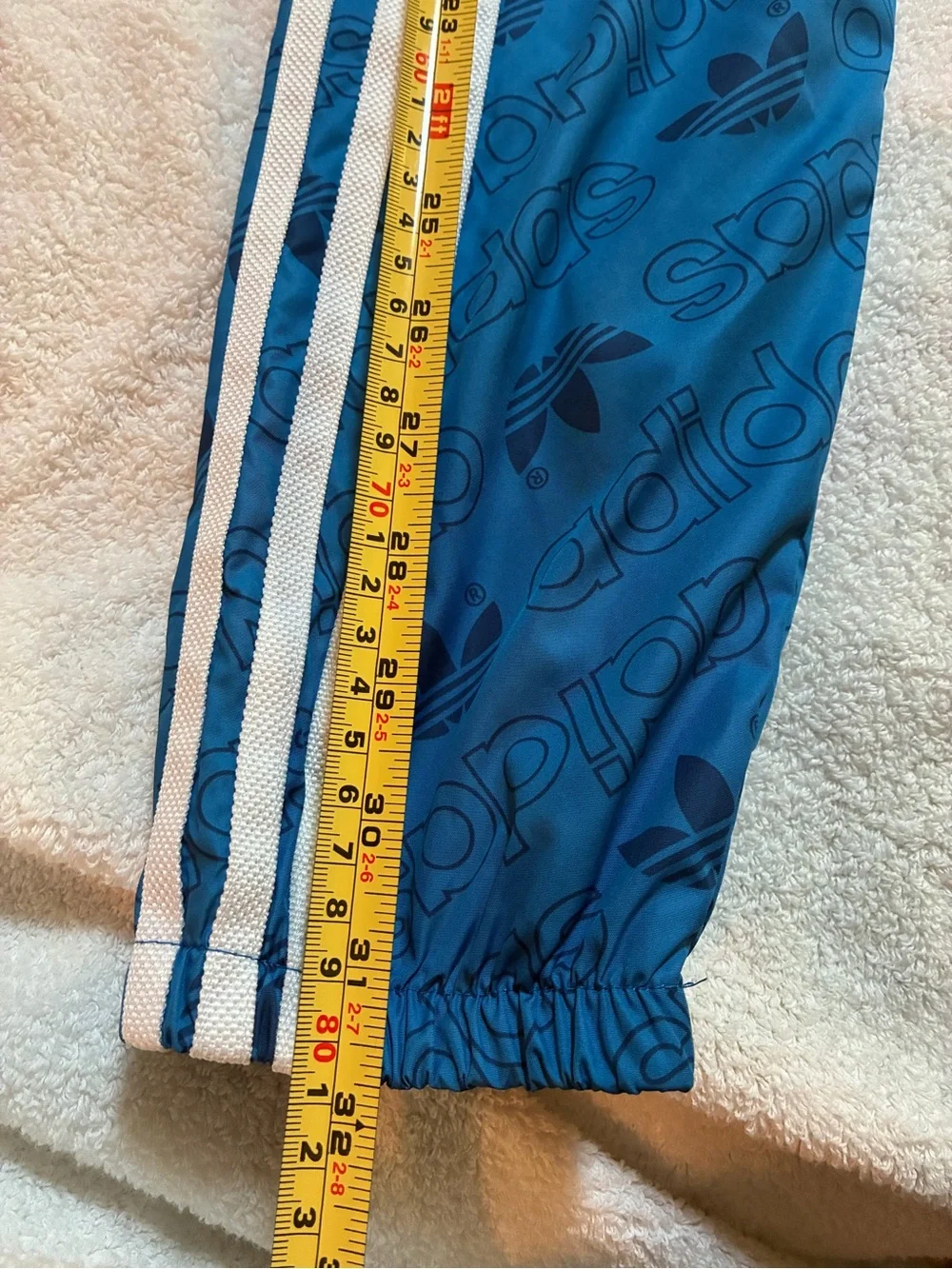 adidas Blue Windbreaker Jacket with White Stripes